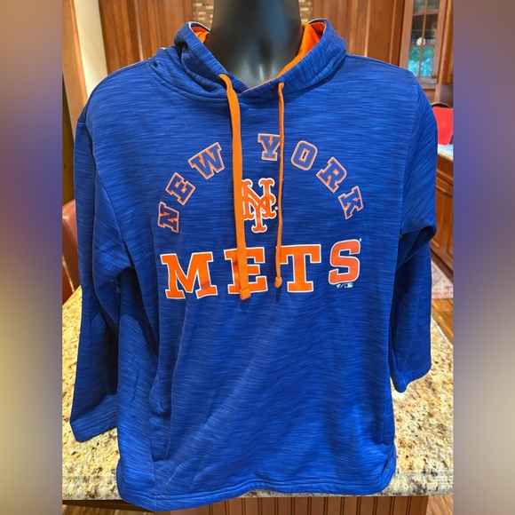 Fanatics Other - New York Mets men’s MLB Hoodie. Sharp blue/orange w/logos throughout. Medium‎